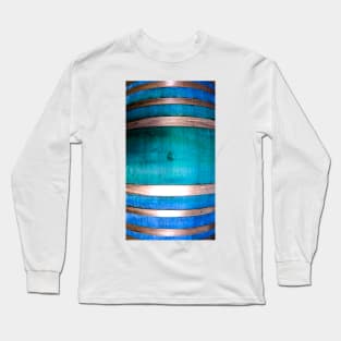 Blue and Silver Barrel - by Avril Thomas Long Sleeve T-Shirt